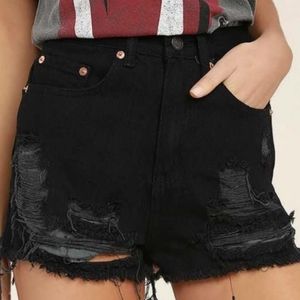 Levi's Signature 8 Distress Levi's High Waisted Shorts